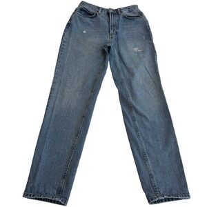 BDG Jeans Womens 27 Blue Mom‎ High Rise Medium Wash Distressed Rigid Cotton